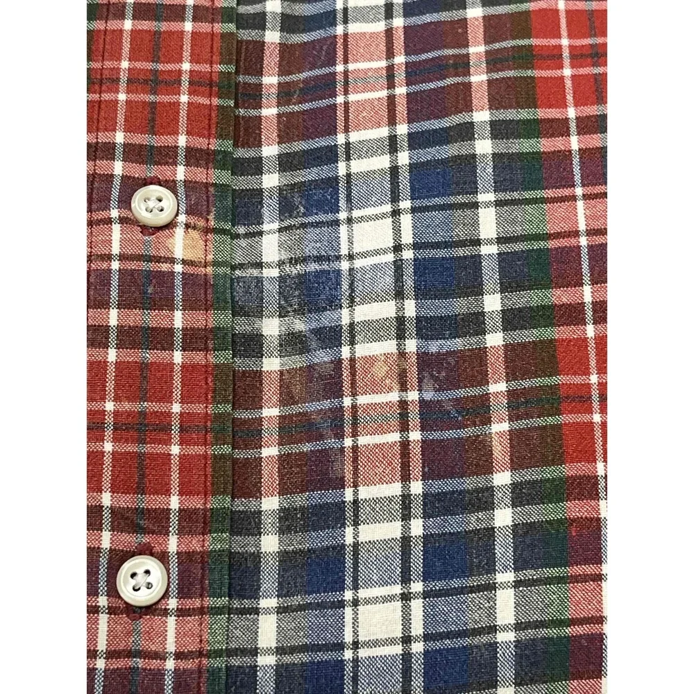 Ralph Lauren Blaire Cotton‎ Multicolor Mens Plaid L/S Button-Up Polo Shirt Large